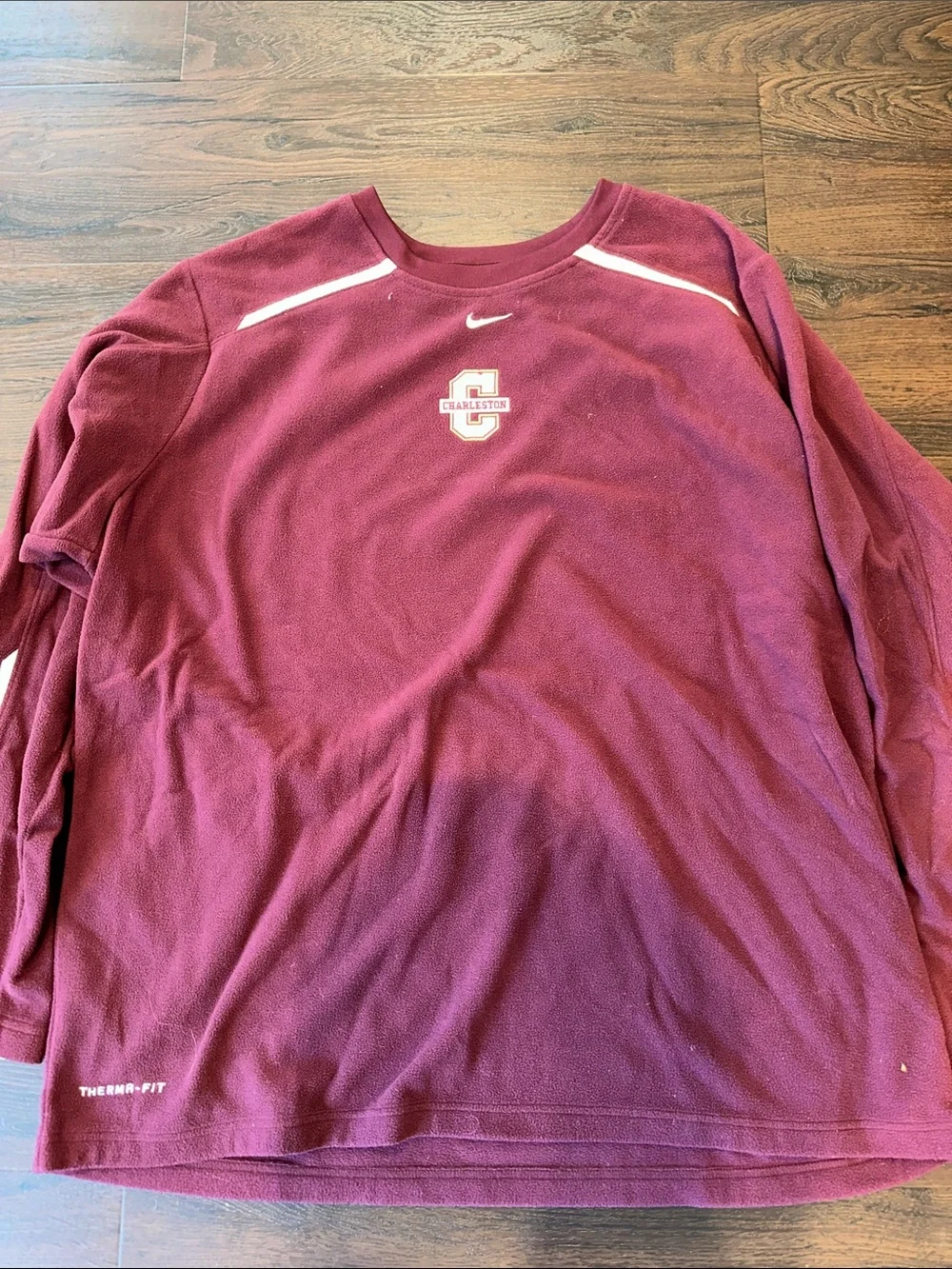 Nike Maroon XL Therma-Fit Long Sleeve Performance College of Charleston CofC